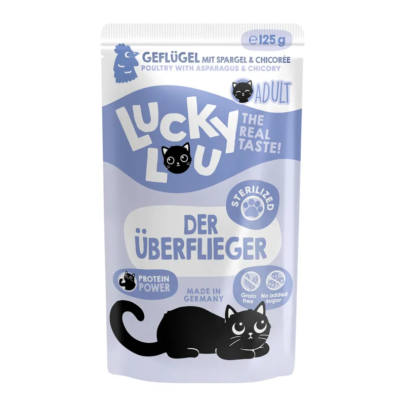 Neu Im Sortiment Lucky Lou Sterilized Geflügel 125 g